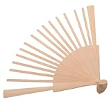 Matériau Écologique: Fabriqué en bois naturel léger, ce cadre de ventilateur pliant est respectueux de l'environnement et facile à manipuler, parfait pour les amateurs d'artisanat recherchant un produit naturel