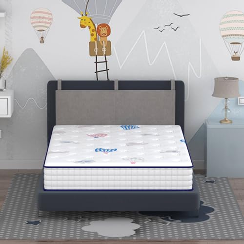 pareler bear Teenager 10 inch Full Mattress, Edge Hardening to Prevent Slipping, Medium Firm Hybrid Mattress, Pocket Innerspring for Motion Isolation, Breathable Cover with High Density Memory Foam