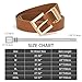 Women's Leather Belt for Jeans Pants Dresses Fashion Ladies Belt Square Gold Buckle Waist Belt for Women,Brown,M