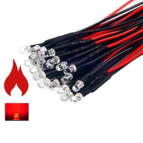 Diodi led 3 mm effetto fuoco red 3V Confezione 10 pezzi