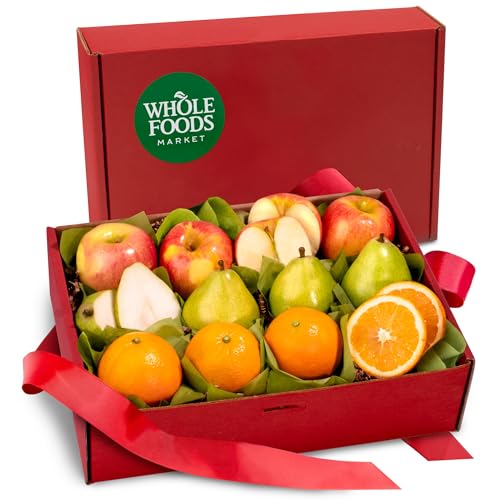 Whole Food Organic Fresh Fruit Gift Box with Organic Pears, Honey...