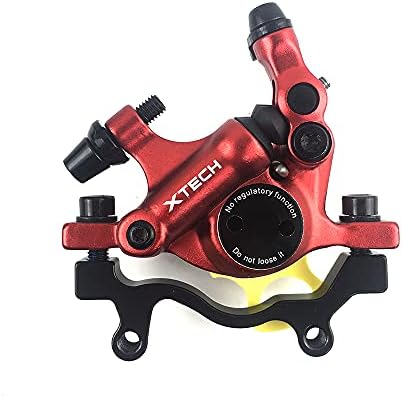 catazer Zoom HB-100 MTB Road Line Pulling Hydraulic Disc Brake Calipers Front & Rear Mountain Bike Disc Brake E-Bike Disc Brake (1 Pcs Red Rear)