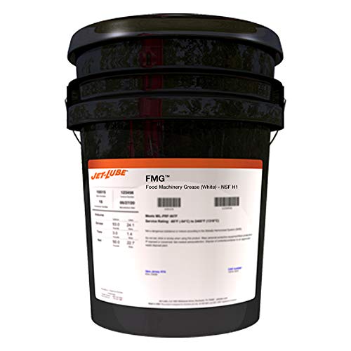 Jet-Lube Fmg - Food Grade Lubricant | Usda Authorized | Water-Resistant | Anti-Wear | 5 Gal. #TOP12