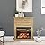 Ameriwood Home Ellsworth Fireplace with Mantel, Natural