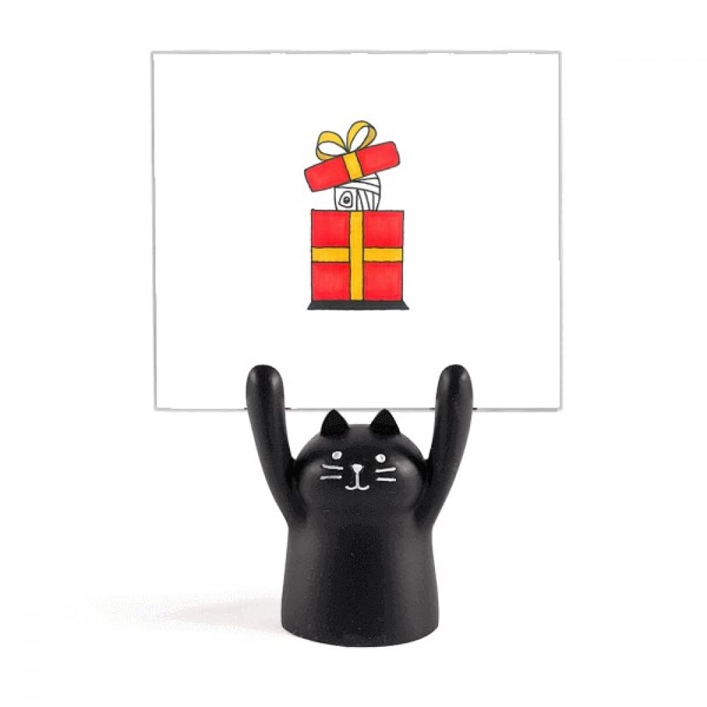 Chat noir porte-mémo pince-notes figurine décorative chat mignon - 4