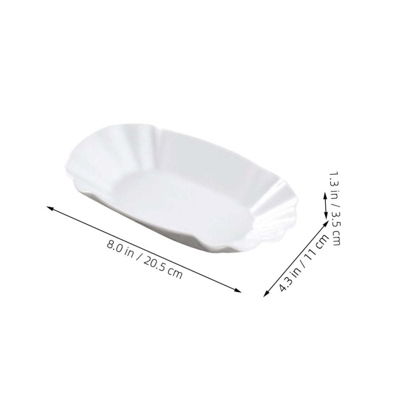 COLLBATH 2pcs Snack Plate Fruit Salad Bowl Kitchen Condiment Plates Ceramic Sauce Container Ceramic Dinnerware Party Snacks Bowls Lovely Food Bowl Snack Storage Plates White Ceramics