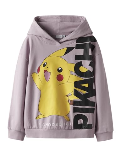 NAME IT Nkfnisara Pokemon RLX Sweat WH BRU Sky, Keepsake Lilac, 116 para Niñas