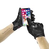 Superbike Full Finger Goat Skin Leather Touch Screen Motorcycle Gloves Men/Women S,M,L,XL,XXL (Perforated, L) - Image 4