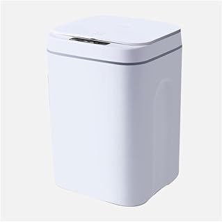 12L/16L Automatic Sensor Trash Can, Automatic Sensor Dustbin, Electric Opening and Closing Garbag Bin for Office Kitchen Bedroom Bathroom Garbage (Color : White, Size : 12L)