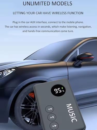 Receptor Bluetooth 5.3 2 em 1, transmissor LED, adaptador auxiliar Bluetooth para carro, transmissor