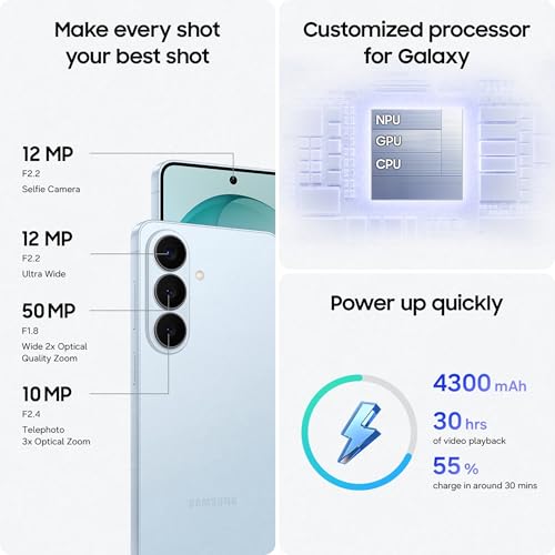 Image of Samsung Galaxy S26 5G (White, 12GB RAM, 512GB Storage), AI Phone, Photo Assist, Creative Studio, 50MP Camera with ProVisual Engine, Powerful Customized Processor and 4300mAh Battery