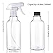 Hethyo Plastic Spray Bottles Empty Spray Bottle 16.9oz/500ml 2 Pack Heavy Duty Spraying Bottles Mist/Stream Water Bottle for Cleaning Solutions, Essential Oils, Hair (Clear)