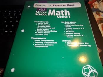 Chapter 10 Resource Book (Holt Middle School Math Course 3) (Paperback)
