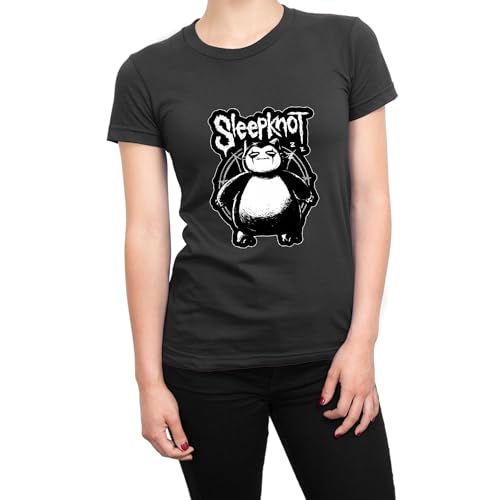 T-shirt Slipknot en coton noir col rond pour fan de metal