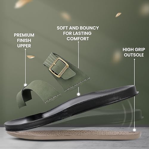 Image of WALKAROO Comfort Sandal For Men's|CloudStep Dual-Density PU Sole - Ultimate Comfort|Stylish Casual Wear|WE1353