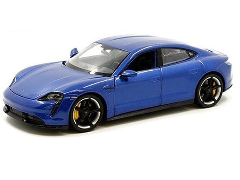 Taycan Turbo S Blue Metallic NEX Models 1/24 Diecast Model Car by Welly 24107blue
