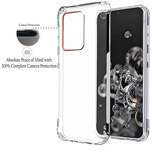 Image of TheGiftKart Transparent Crystal Clear Back Cover Case for Samsung Galaxy S20 Ultra | Shockproof Soft TPU Case | Cushioned Edges for Ultimate Protection Back Cover Case (TPU, Transparent)