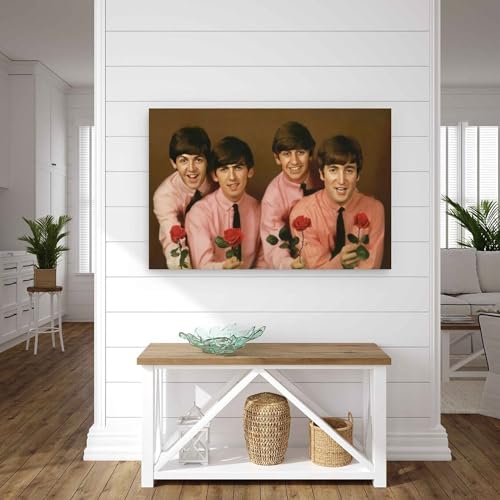 LUISAS Poster vintage des Beatles – Peinture sur toile – Impression d’art moderne pour chambre à coucher – 40 x 60 cm - Les Beatles, Paul McCartney, John Lennon, RIngo Starr, George Harrison LUISAS Poster vintage des Beatles - Peinture sur toile - Impression d'art moderne pour chambre à coucher - 40 x 60 cm – Image 5