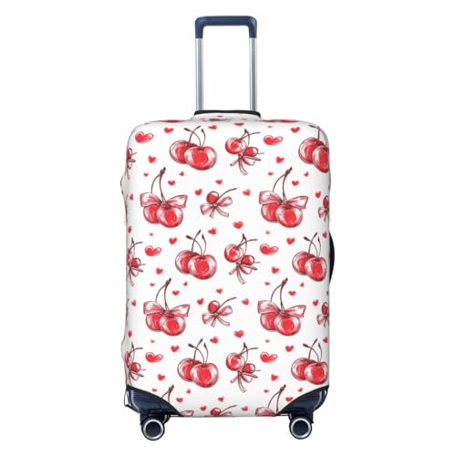 Luggage Cover - Bow Cherry Print Travel Suitcase Covers For Luggage, High Elasticity Suit Case Cover Protector Fits 18-32 Inch