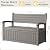 GULAIMOAO 80 Gallon Outdoor Storage Box,Resin Stripes Deck Box Doubles as 2-Person Bench Seat,Waterproof Storage Outdoor Porch Bench for Cushions,Garden Tools and Pool Supplies Grey