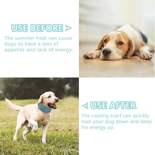 Chumix Hunde Halstücher Kühlend, Kühlhalsband für Hunde, Halstuch Hund, Sommer Kühlung Hundehalstuch, Hundehalsband Kühlend, Kühlende Bandana Hund, für Kühlhunde im Sommer, Größe M(45x13cm)
