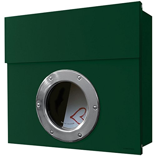 Radius Letterman 1 Briefkasten dunkelgrün mit Bullauge 506o