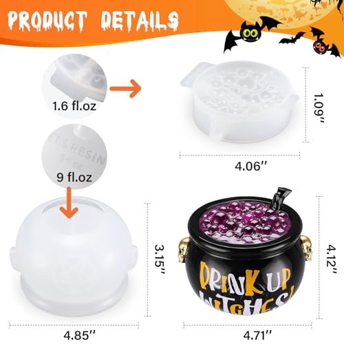 Moules en résine chaudron silicone premium pour créations Halloween durables - 3