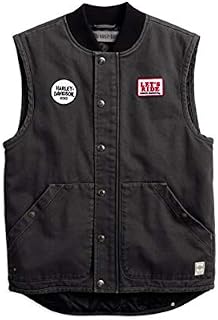 Harley-Davidson Men's Quilted Slim Fit Workwear Vest, Black (XXX-Large)