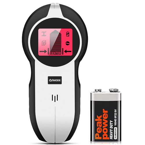 Stud Finder Wall Scanner 5 in 1 Upgraded Electronic Wall Scanner with Battery for Wood Metal and AC Wire Detection,HD LCD Display and Audio Alarm, ‎Pink