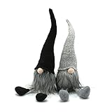 Handmade Swedish Gnome, Scandinavian Tomte, Yule Santa Nisse, Nordic Figurine, Plush Elf Toy, Home Decor, Winter Table Ornament, Christmas Decorations, Holiday Presents - 18 Inches, 2 Packs