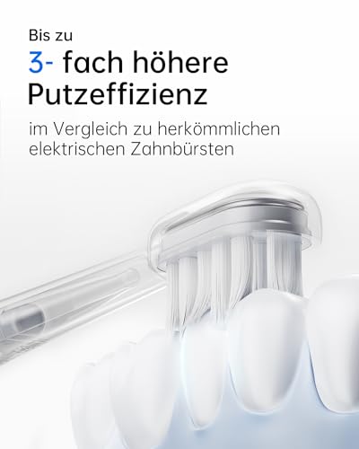 Laifen Wave elektrische Zahnbürste, Oszillation & Vibration elektrische Schallzahnbürste für Erwachsene mit 3 Bürstenköpfen, IPX7 wasserdicht magnetisch wiederaufladbar Reisezahnbürste (Edelstahl) – Bild 4