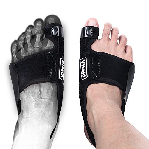 Vitoki Bunion Corrector Adjustable Bunion Splint Unisex Hallux Valgus Corrector for Home Use Nighttime Use 1 Pair Medium