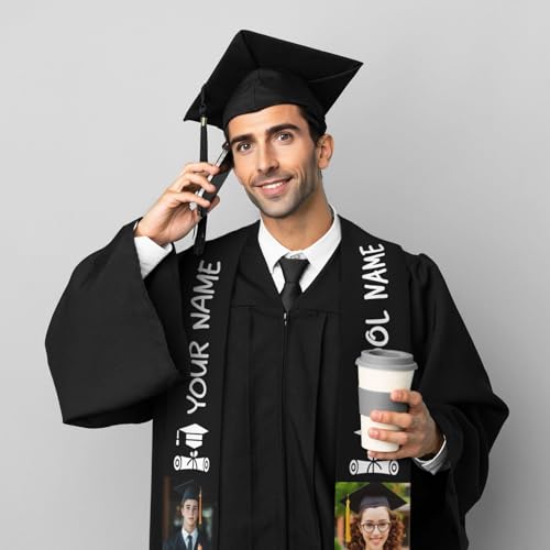 LAIFU Custom Graduation Stole for Graduates Perfect Congratulation Gifts for Graduation Stole Class of 2024