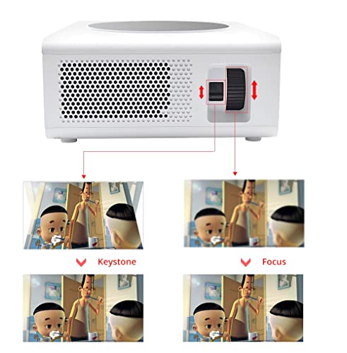 Image of AUN AKEY7 MAX 9.0 Android Version 6500 Lumen, 300inch Display, 3D Ready 4k Full HD Projector 1920x1080P 2GB RAM /16GB ROM Wi-Fi Bluetooth Mira cast Home Theatre White LED Projector