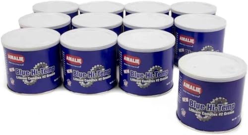 Amalie Blue HI-Temp #2 Grease (160-68326-93) 1 lb Tub, Pack of 12 | Made in USA