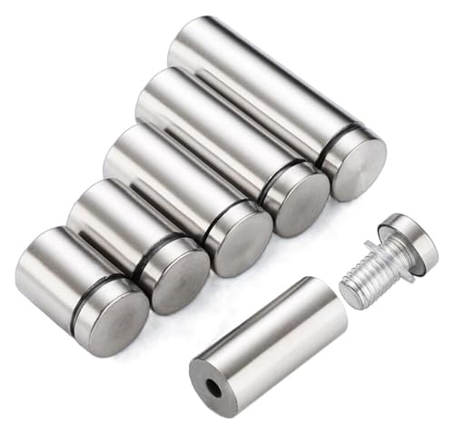 Entretoises publicitaires inox pour panneau acrylique et fixation verre 12x30mm