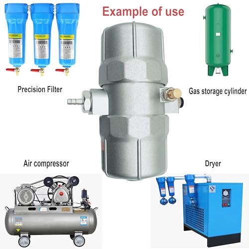 Image of Pneumatic Drainer PA-68 for Air Compressor Tank Automatic /Auto Drainage Air Pump Drain Valve Anti-Clogging with 8MM Connectors to Send Raw Material Tape