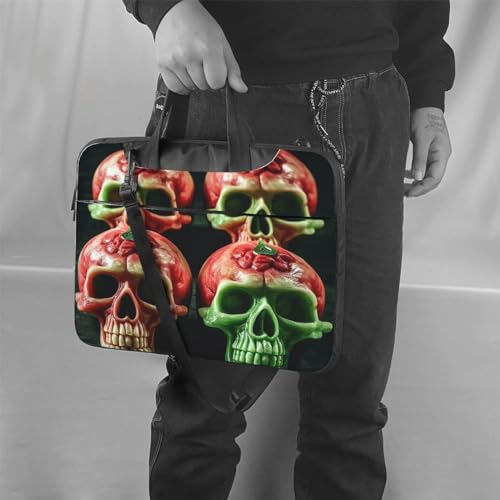 Bolso para portátil KHiry con diseño Watermelon skulls negro miniatura 6