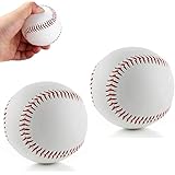MEOTDEOY 野球ボール キャッチボール 軟式野球ホワイト レザー トレーニングボール ソフトボール やわらかい 野球練習ボール (2)