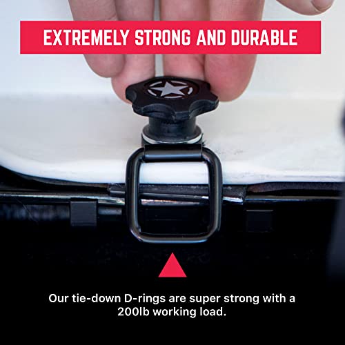 Image of GPCA Tie Down D Ring Set for Ford Bronco Accessories | Easy-to-Install Truck Tie Downs, Compatible w / Cargo Cover Mounts, Heavy-Duty for Pickups, Trailer, Camper, Boats (8PC)