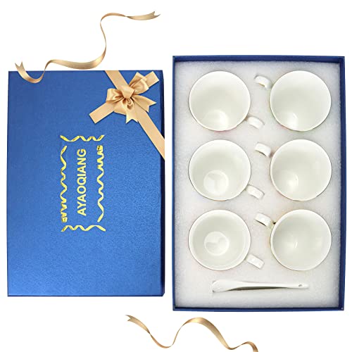 Caneca de porcelana óssea, conjunto de 6, xícara de café da manhã clássica de porcelana de osso, xíc