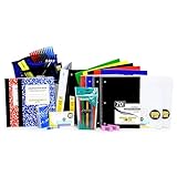 Secondary School Essentials Bundle | 1 Box - 51 Pieces per Box | School Supply Boxes - Back to School Essentials Includes Folders, Notebooks, 1' Binder, Mechanical Pencils, Index Cards, Highlighters, & Pens