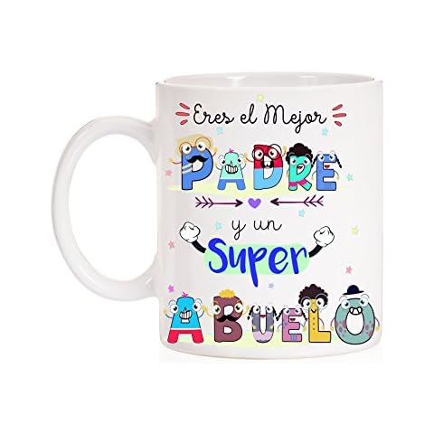 FUNNY CUP Taza Eres un Gran Padre y un Super Abuelo Cover