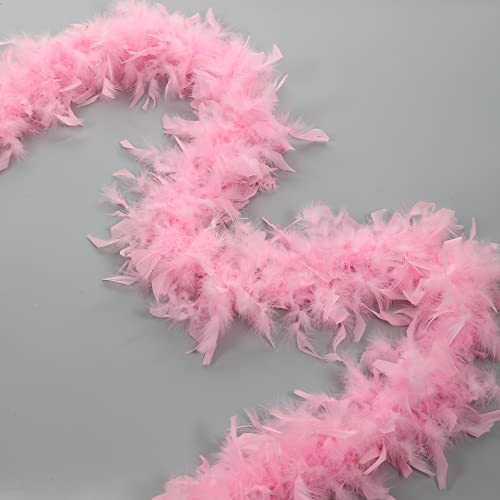 Larryhot Light Pink Feather Boa - 45G 2 Yards Boas For Party Bulk,Christmas,Wedding Centerpieces,Concert,Costume,Pet And Home Decoration(45G-Pink) #TOP2