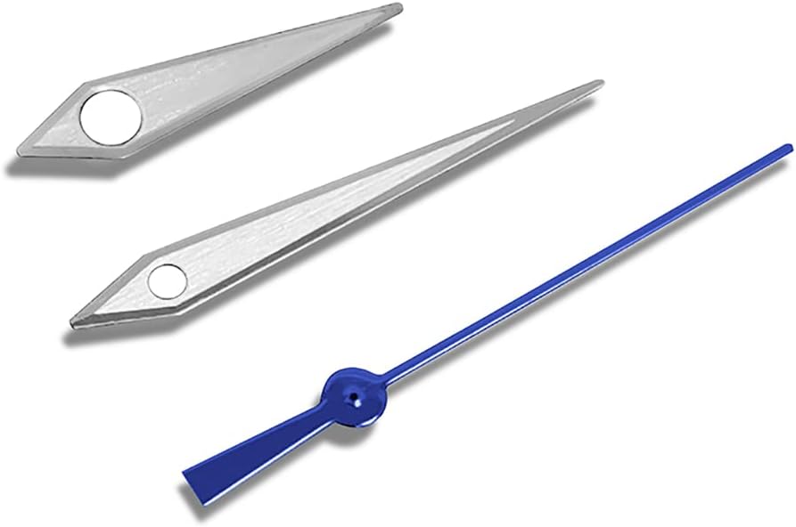 Aiguilles De Montre Noires Avec Trotteuse Bleue – Longueur 12 Mm, Pour Mouvement à Quartz Miyota 7T35, Neuf Avec étiquettes