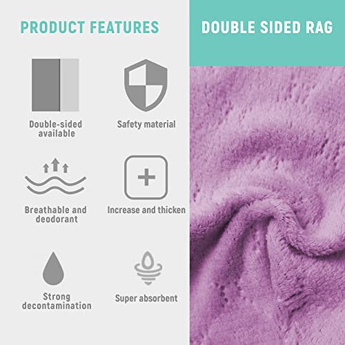 Lcsmaokin 8 Pack Reusable Kitchen Cloth, Kitchen Towels Dish Towels, 6 X 10 Inches, Multipurpose Super Absorbent Coral Velvet Wash Cloths For Furniture,Kitchen,Bathroom, Car #TOP3