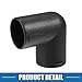 A ABSOPRO Car Air Diesel Heater Duct Car Heater Warm Air Ducting Pipe Elbow Outlet Connector 1.65'' 42mm OD Black