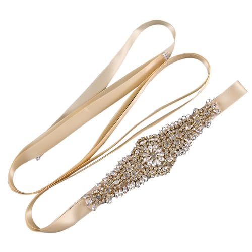 Crystal Bridal Belt for Wedding Gown Wedding Dress Belts with Rhinestones for Women