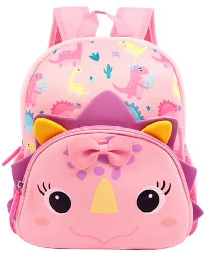 Toyshine 12" Cute Baby Dino Face Backpack For Kids Girls Boys Tod...