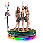 360 Photo Booth Machine with Flight Case,360 Degree Automatic Spinning Portable Selfie Spinner Camera Photobooth with RGB Ring Light,Free Custom Logo,APP/Remote Control (31.5 inch)